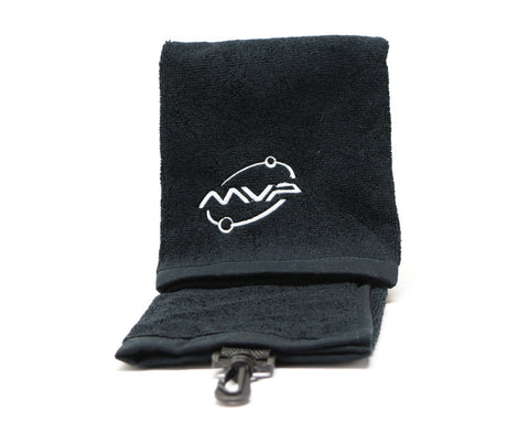 Black MVP w/ white Orbit Logo Towel
