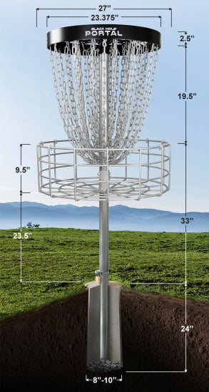 MVP Black Hole® Portal Permanent & Portable Course Disc Golf