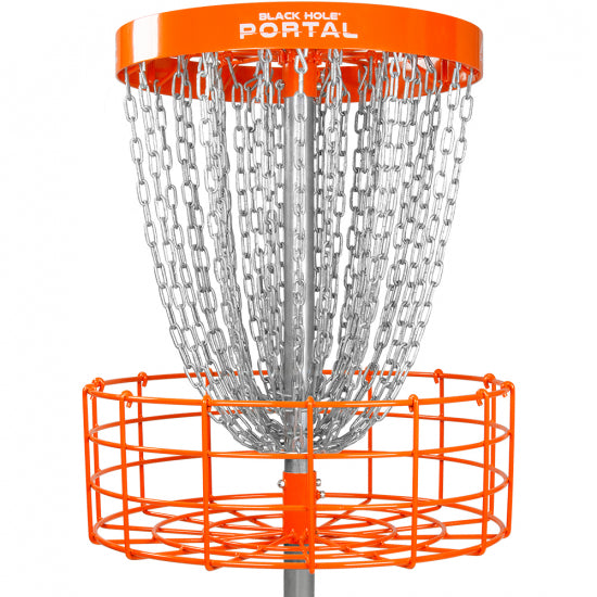 MVP Black Hole® Portal Permanent & Portable Course Disc Golf Basket (V
