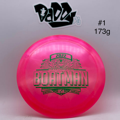 Westside Discs VIP ICE Chameleon Boatman 2022 World's Fundraiser Stamped Distance Driver