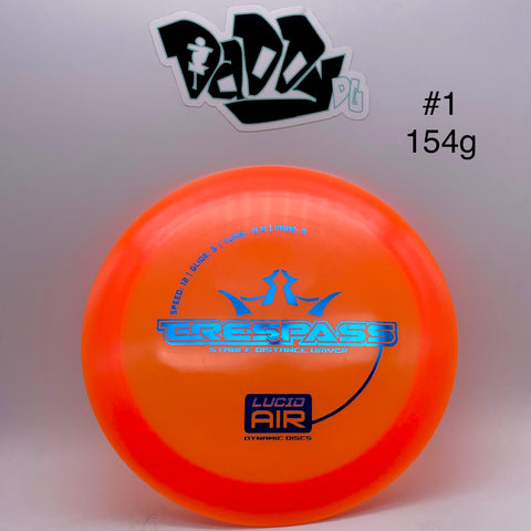 Dynamic Discs Trespass Lucid Air Distance Driver